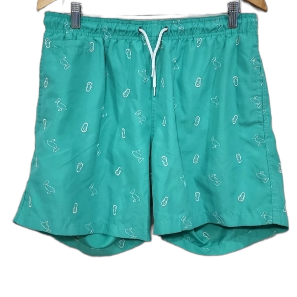 Trunks Surf & Swim Co. Mens‎ green Printed Size L